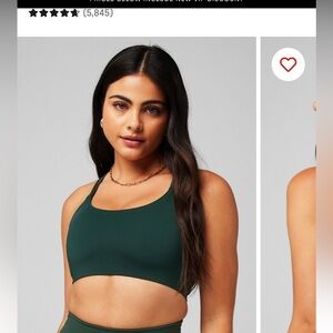 Fabletics everpine green sports bra size large